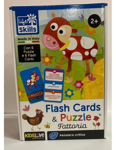 LIFE SKILLS - flash cards e puzzle la fattoria 2+