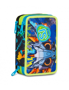 SJ - Astuccio 3 Zip Led Look