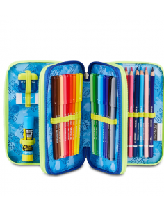 Seven - Astuccio 3 zip Blu... 2